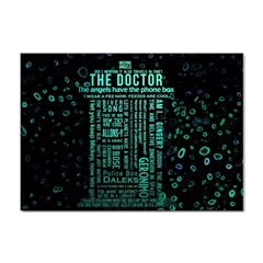 Tardis Doctor Who Technology Number Communication Sticker A4 (10 Pack) by Bakwanart