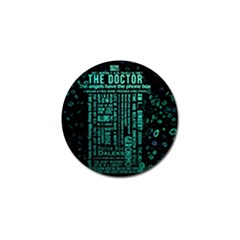 Tardis Doctor Who Technology Number Communication Golf Ball Marker