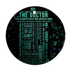 Tardis Doctor Who Technology Number Communication Round Ornament (two Sides)