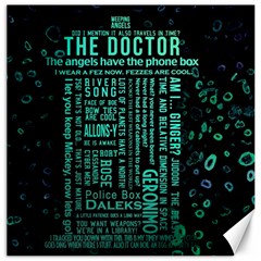 Tardis Doctor Who Technology Number Communication Canvas 12  X 12  by Bakwanart