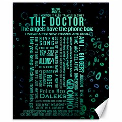 Tardis Doctor Who Technology Number Communication Canvas 16  X 20  by Bakwanart