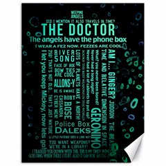 Tardis Doctor Who Technology Number Communication Canvas 18  X 24  by Bakwanart