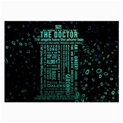 Tardis Doctor Who Technology Number Communication Large Glasses Cloth by Bakwanart