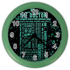 Tardis Doctor Who Technology Number Communication Color Wall Clock