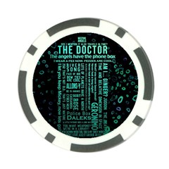 Tardis Doctor Who Technology Number Communication Poker Chip Card Guard by Bakwanart