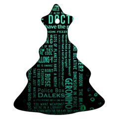 Tardis Doctor Who Technology Number Communication Ornament (christmas Tree) 