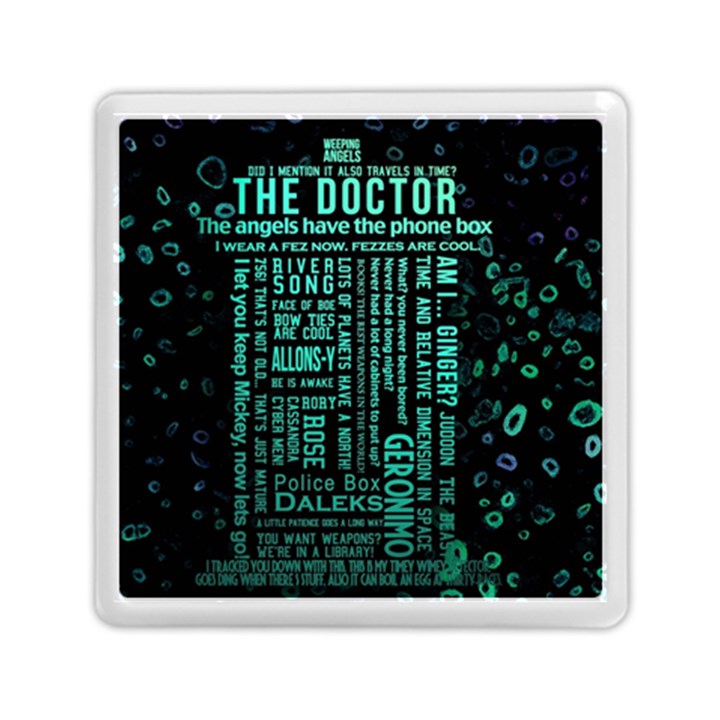 Tardis Doctor Who Technology Number Communication Memory Card Reader (Square)