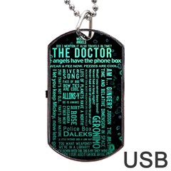 Tardis Doctor Who Technology Number Communication Dog Tag Usb Flash (two Sides) by Bakwanart