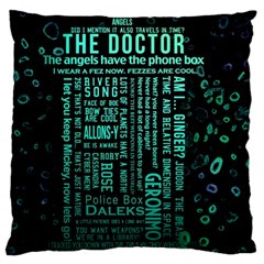 Tardis Doctor Who Technology Number Communication Large Cushion Case (one Side)