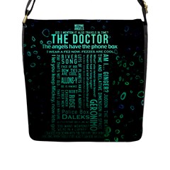 Tardis Doctor Who Technology Number Communication Flap Closure Messenger Bag (l)