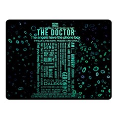 Tardis Doctor Who Technology Number Communication Two Sides Fleece Blanket (small)