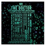 Tardis Doctor Who Technology Number Communication Square Satin Scarf (36  x 36 ) Front