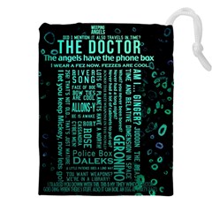 Tardis Doctor Who Technology Number Communication Drawstring Pouch (4xl) by Bakwanart