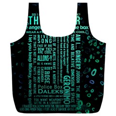 Tardis Doctor Who Technology Number Communication Full Print Recycle Bag (xxl) by Bakwanart