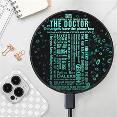 Tardis Doctor Who Technology Number Communication Wireless Fast Charger(black) by Bakwanart