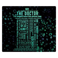 Tardis Doctor Who Technology Number Communication Premium Plush Fleece Blanket (small) by Bakwanart