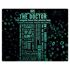 Tardis Doctor Who Technology Number Communication Premium Plush Fleece Blanket (medium) by Bakwanart