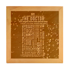 Tardis Doctor Who Technology Number Communication Wood Photo Frame Cube by Bakwanart