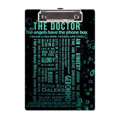 Tardis Doctor Who Technology Number Communication A5 Acrylic Clipboard by Bakwanart