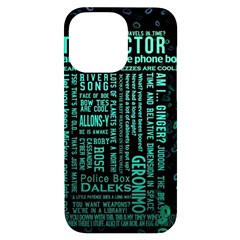 Tardis Doctor Who Technology Number Communication Iphone 14 Pro Max Black Uv Print Case by Bakwanart