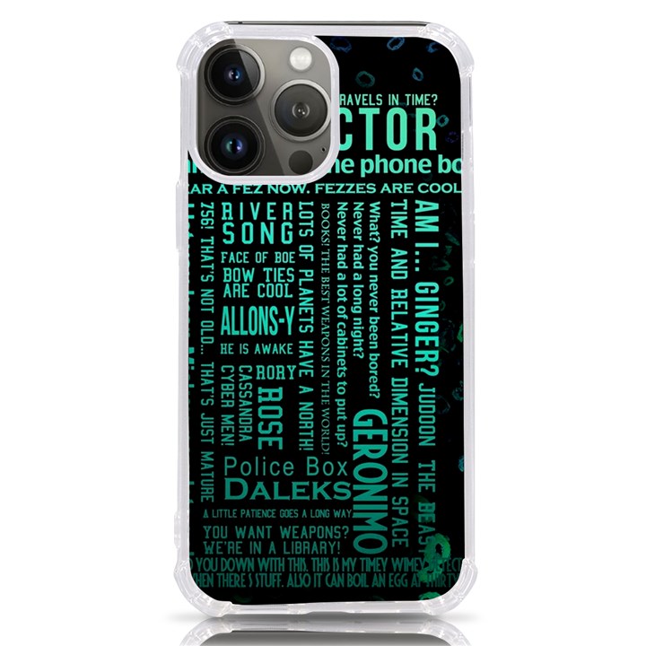 Tardis Doctor Who Technology Number Communication iPhone 13 Pro Max TPU UV Print Case