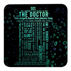 Tardis Doctor Who Technology Number Communication Square Glass Fridge Magnet (4 Pack) by Bakwanart