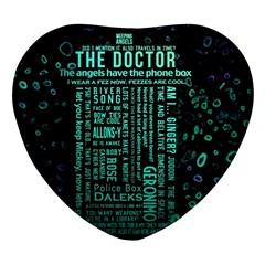 Tardis Doctor Who Technology Number Communication Heart Glass Fridge Magnet (4 Pack)