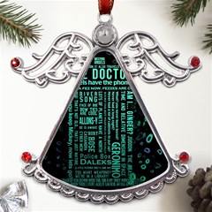 Tardis Doctor Who Technology Number Communication Metal Angel With Crystal Ornament