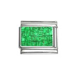 Green Circuit Board Computer Italian Charm (9mm) Front