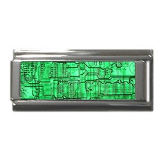 Green Circuit Board Computer Superlink Italian Charm (9mm) by Bakwanart