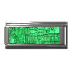 Green Circuit Board Computer Superlink Italian Charm (9mm) Front