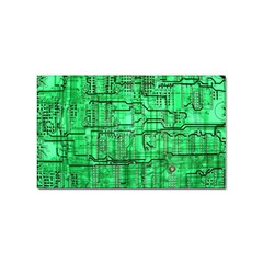 Green Circuit Board Computer Sticker (Rectangular)