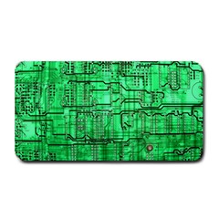 Green Circuit Board Computer Medium Bar Mat by Bakwanart