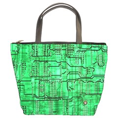 Green Circuit Board Computer Bucket Bag