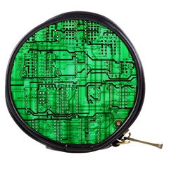 Green Circuit Board Computer Mini Makeup Bag by Bakwanart