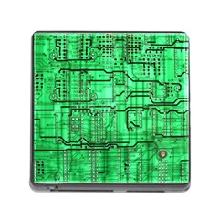 Green Circuit Board Computer Memory Card Reader (Square 5 Slot)