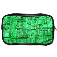 Green Circuit Board Computer Toiletries Bag (One Side)