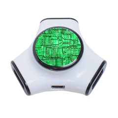 Green Circuit Board Computer 3-port Usb Hub by Bakwanart