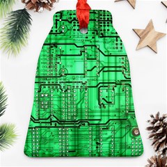 Green Circuit Board Computer Bell Ornament (two Sides)