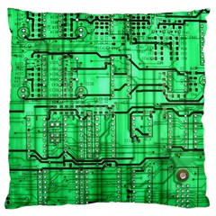 Green Circuit Board Computer Large Cushion Case (One Side)