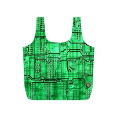 Green Circuit Board Computer Full Print Recycle Bag (S)