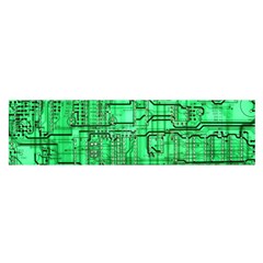 Green Circuit Board Computer Oblong Satin Scarf (16  x 60 )