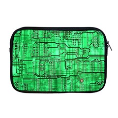 Green Circuit Board Computer Apple Macbook Pro 17  Zipper Case by Bakwanart