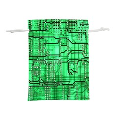 Green Circuit Board Computer Lightweight Drawstring Pouch (m) by Bakwanart