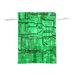 Green Circuit Board Computer Lightweight Drawstring Pouch (L)