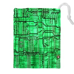 Green Circuit Board Computer Drawstring Pouch (5XL)