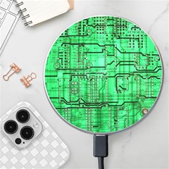 Green Circuit Board Computer Wireless Fast Charger(white) by Bakwanart