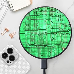 Green Circuit Board Computer Wireless Fast Charger(Black)