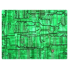 Green Circuit Board Computer Premium Plush Fleece Blanket (extra Small) by Bakwanart