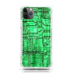 Green Circuit Board Computer Iphone 11 Pro Max 6 5 Inch Tpu Uv Print Case by Bakwanart